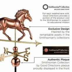 Good Directions Smithsonian Running Horse Weathervane - Pure Copper 11 Good Directions Smithsonian Running Horse Weathervane - Pure Copper -Cheap Good Directions Store good directions weathervanes 952p 4f 1000