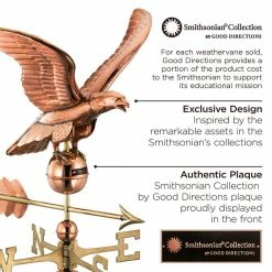 Good Directions Smithsonian Eagle Weathervane - Pure Copper 17 Good Directions Smithsonian Eagle Weathervane - Pure Copper -Cheap Good Directions Store good directions weathervanes 955p 4f 1000