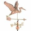 Good Directions Blue Heron with Arrow Weathervane-Pure Copper