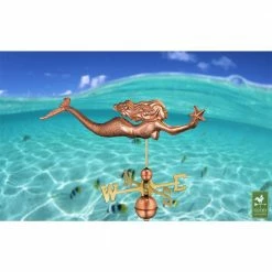 Good Directions Mermaid with Starfish Weathervane - Pure Copper -Cheap Good Directions Store good directions weathervanes 966p 44 1000