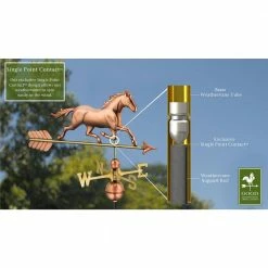 Good Directions Trotting Horse Weathervane - Pure Copper -Cheap Good Directions Store good directions weathervanes 967p 4f 1000