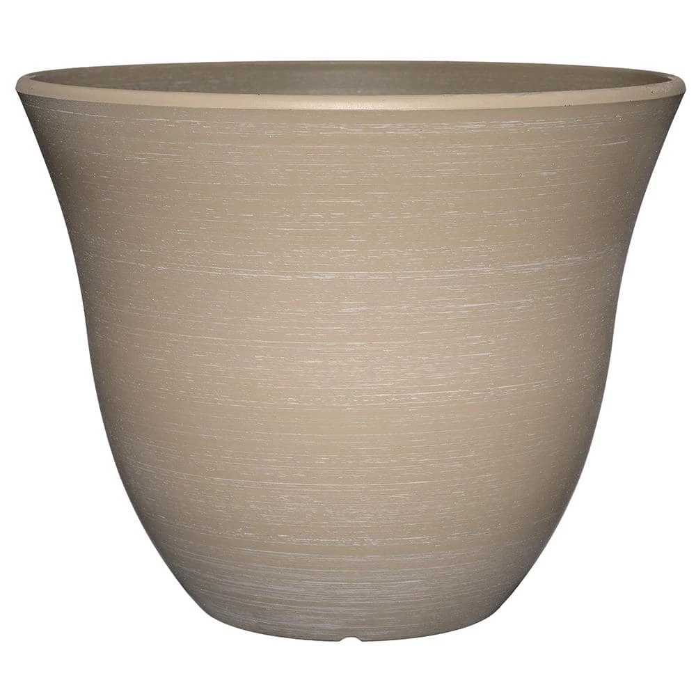 Classic Home & Garden Honeysuckle 15 in. Grained Beige Resin Planter 3 Classic Home & Garden Honeysuckle 15 in. Grained Beige Resin Planter