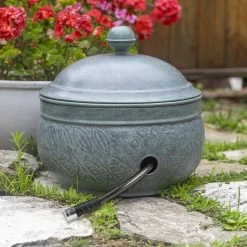 Key West Hose Pot with Lid - Blue Verde by Good Directions -Cheap Good Directions Store green good directions hose reels 457 458 76 1000