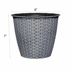 Classic Home & Garden Nantucket Resin Planter 8 in. Harbor Gray 9 Classic Home & Garden Nantucket Resin Planter 8 in. Harbor Gray -Cheap Good Directions Store harbor gray classic home garden plant pots 34208d 409r 1f 1000