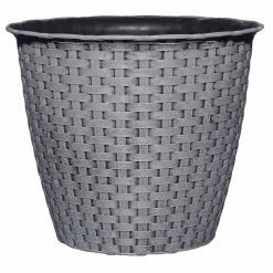 Classic Home & Garden Nantucket Resin Planter 8 in. Harbor Gray