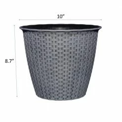 Classic Home & Garden Nantucket 10 in. Harbor Gray Resin Planter 9 Classic Home & Garden Nantucket 10 in. Harbor Gray Resin Planter -Cheap Good Directions Store harbor gray classic home garden plant pots 34210d 409r 1f 1000