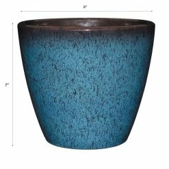 Classic Home & Garden Vogue 8 in. Indigo Speckle Resin Planter 9 Classic Home & Garden Vogue 8 in. Indigo Speckle Resin Planter -Cheap Good Directions Store indigo speckle classic home garden plant pots 807 375r 1f 1000