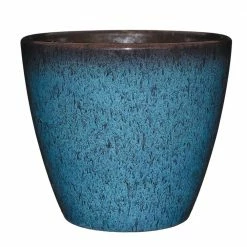 Classic Home & Garden Vogue 8 in. Indigo Speckle Resin Planter