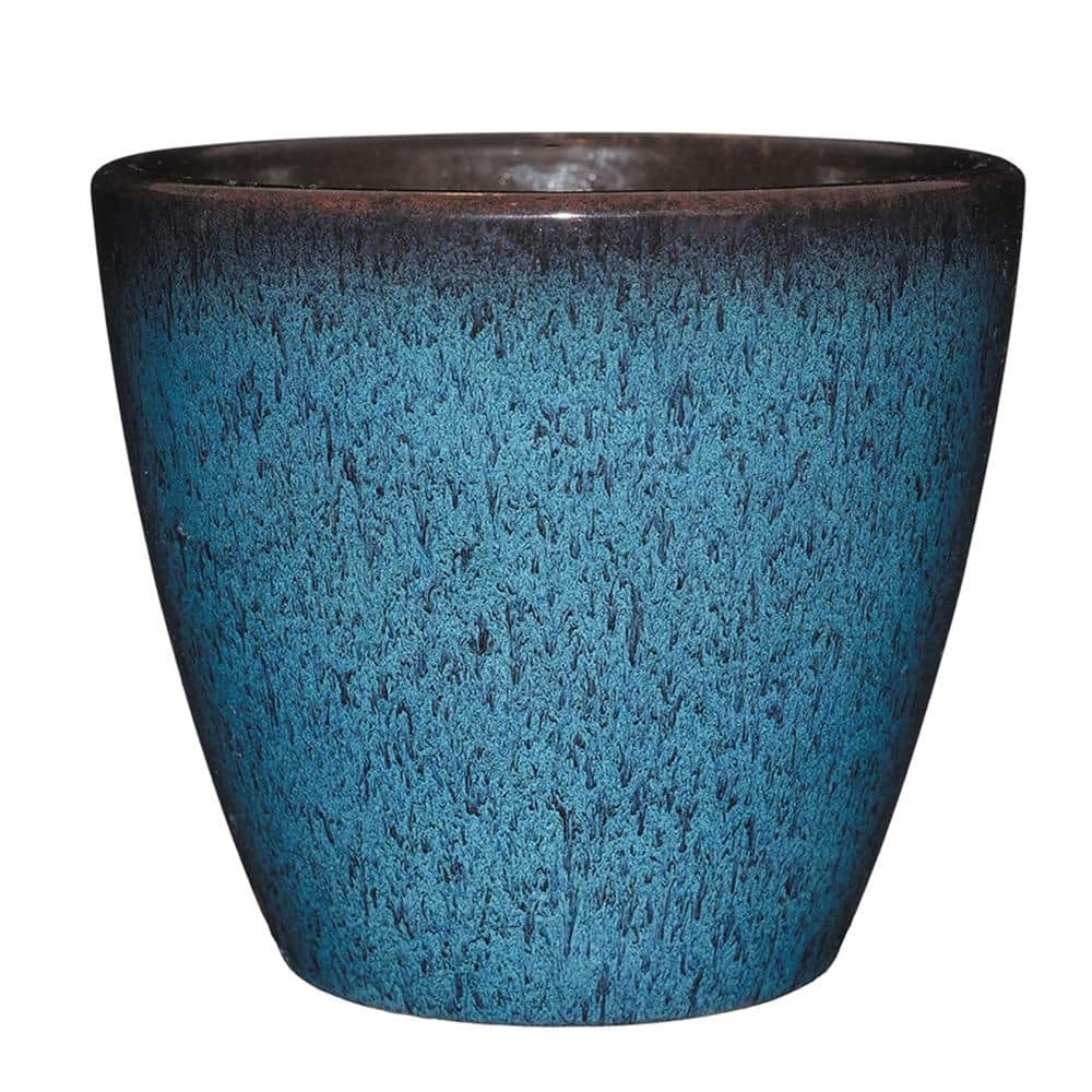 Classic Home & Garden Vogue 8 in. Indigo Speckle Resin Planter 3 Classic Home & Garden Vogue 8 in. Indigo Speckle Resin Planter