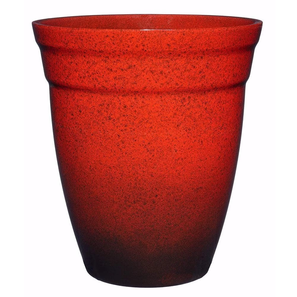 Classic Home & Garden 12 in. Lava Red Allaire Resin Planter 3 Classic Home & Garden 12 in. Lava Red Allaire Resin Planter