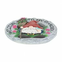 Exhart Welcome to my Garden Gnome Hand Painted 9.88 in. x 9.72 in. x 1.18 in. Welcome Garden Birdhouse Resin Step Stone 13 Exhart Welcome to my Garden Gnome Hand Painted 9.88 in. x 9.72 in. x 1.18 in. Welcome Garden Birdhouse Resin Step Stone -Cheap Good Directions Store multicolor exhart stepping stones 72937 rs 44 1000