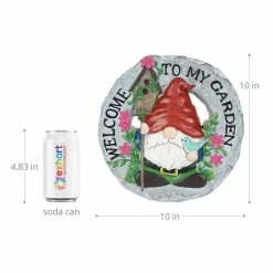 Exhart Welcome to my Garden Gnome Hand Painted 9.88 in. x 9.72 in. x 1.18 in. Welcome Garden Birdhouse Resin Step Stone 11 Exhart Welcome to my Garden Gnome Hand Painted 9.88 in. x 9.72 in. x 1.18 in. Welcome Garden Birdhouse Resin Step Stone -Cheap Good Directions Store multicolor exhart stepping stones 72937 rs 4f 1000