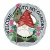 Exhart Welcome to my Garden Gnome Hand Painted 9.88 in. x 9.72 in. x 1.18 in. Welcome Garden Birdhouse Resin Step Stone