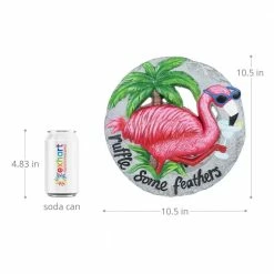 Exhart Flamingo with Ruffle Some Feathers Message Hand Painted 10.12 in. x 9.84 in. x 1.14 in. Resin Step Stone 12 Exhart Flamingo with Ruffle Some Feathers Message Hand Painted 10.12 in. x 9.84 in. x 1.14 in. Resin Step Stone -Cheap Good Directions Store multicolor exhart stepping stones 72939 rs 4f 1000