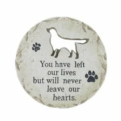 Exhart Dog Memorial Marker 11.75 in. x 11.75 in. x 0.875 in. Dog Memorial Magnesium Step Stone