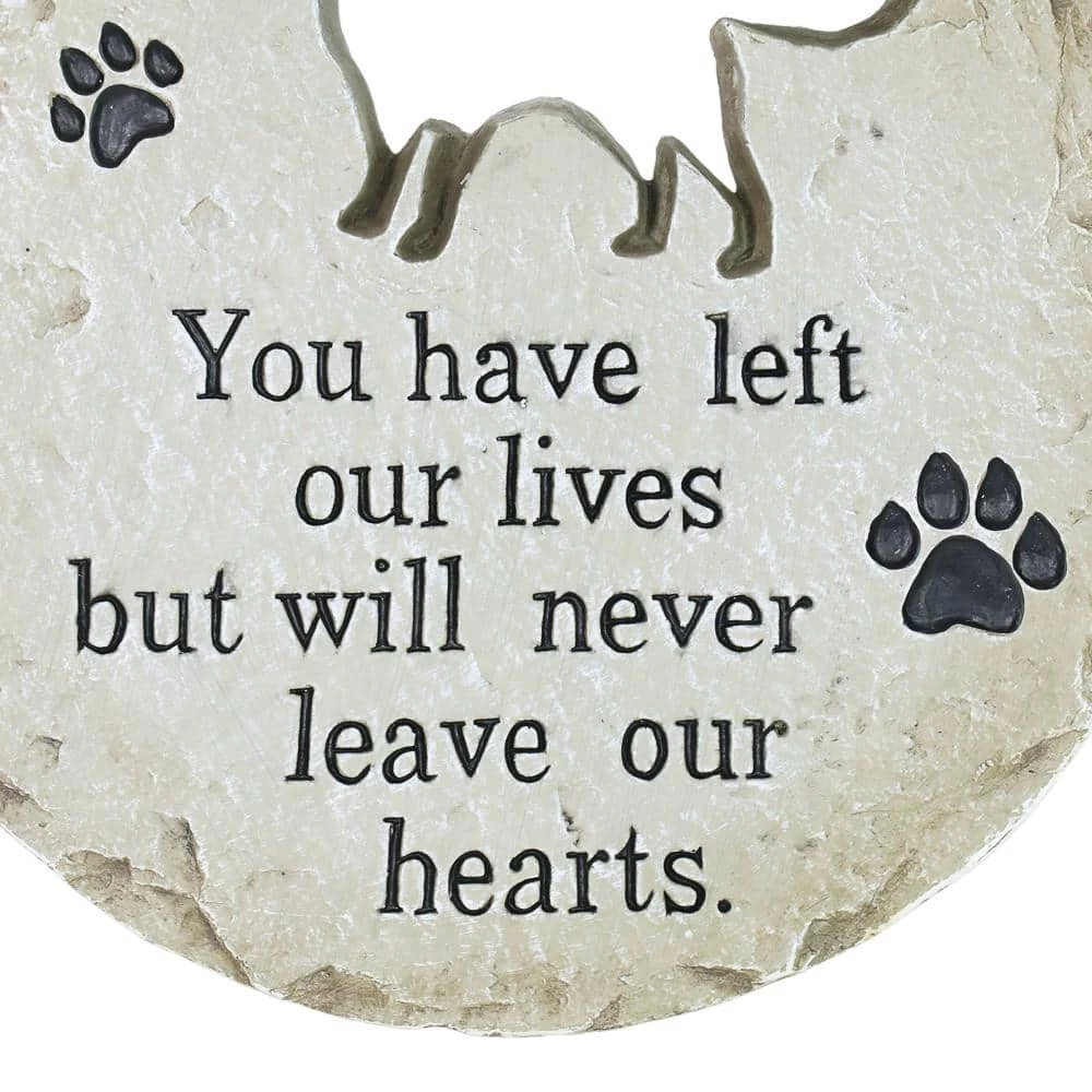 Exhart Dog Memorial Marker 11.75 in. x 11.75 in. x 0.875 in. Dog Memorial Magnesium Step Stone 4 Exhart Dog Memorial Marker 11.75 in. x 11.75 in. x 0.875 in. Dog Memorial Magnesium Step Stone - Image 2