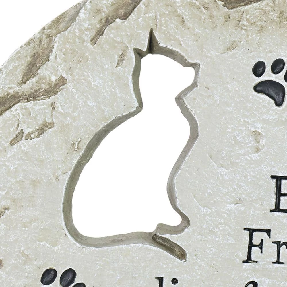 Exhart Cat Memorial Marker 11.75 in. x 11.75 in. x 0.875 in. Cat Memorial Magnesium Step Stone 5 Exhart Cat Memorial Marker 11.75 in. x 11.75 in. x 0.875 in. Cat Memorial Magnesium Step Stone - Image 3