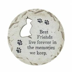 Exhart Cat Memorial Marker 11.75 in. x 11.75 in. x 0.875 in. Cat Memorial Magnesium Step Stone