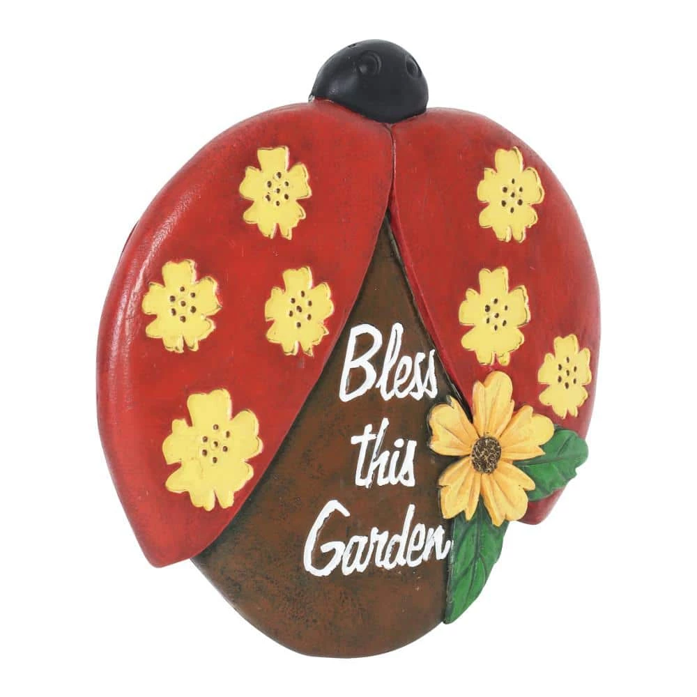 Exhart Ladybug Bless This Garden 9.45 in. x 9.06 in. x 0.91 in. Ladybug Magnesium Step Stone 6 Exhart Ladybug Bless This Garden 9.45 in. x 9.06 in. x 0.91 in. Ladybug Magnesium Step Stone - Image 4