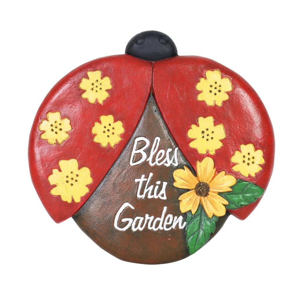 Exhart Ladybug Bless This Garden 9.45 in. x 9.06 in. x 0.91 in. Ladybug Magnesium Step Stone 3 Exhart Ladybug Bless This Garden 9.45 in. x 9.06 in. x 0.91 in. Ladybug Magnesium Step Stone