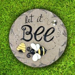 Exhart Let It Bee 9.84 in. x 9.84 in. x 0.87 in. Bee Magnesium Step Stone 13 Exhart Let It Bee 9.84 in. x 9.84 in. x 0.87 in. Bee Magnesium Step Stone -Cheap Good Directions Store multicolor exhart stepping stones 73195 rs 31 1000