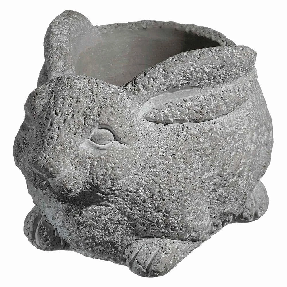 Classic Home & Garden Cement Buddies Large Natural Cement Rabbit Planter 3 Classic Home & Garden Cement Buddies Large Natural Cement Rabbit Planter
