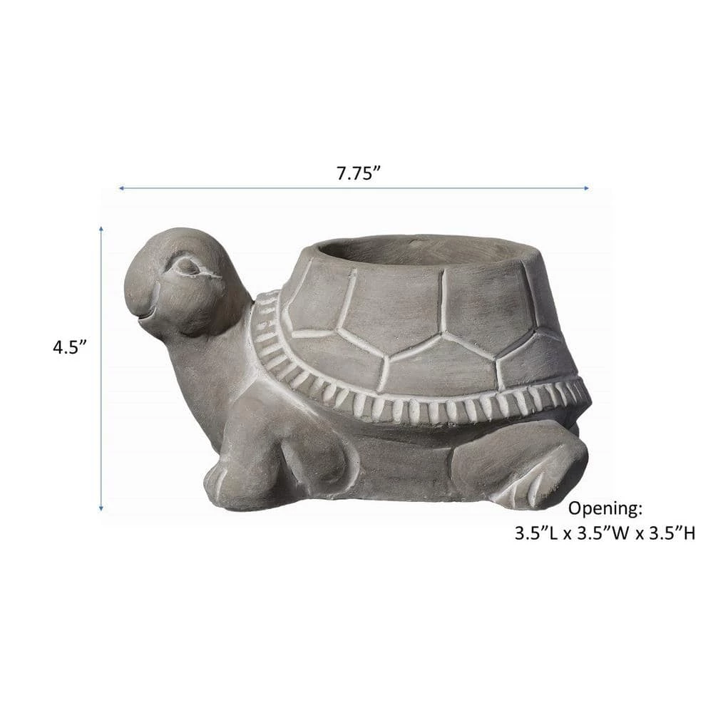 Classic Home & Garden Large Natural Cement Turtle Planter 6 Classic Home & Garden Large Natural Cement Turtle Planter - Image 4