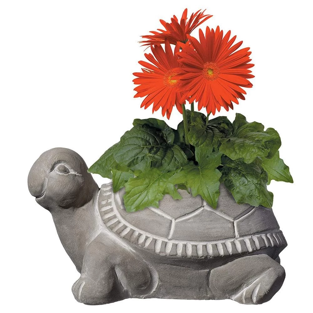 Classic Home & Garden Large Natural Cement Turtle Planter 4 Classic Home & Garden Large Natural Cement Turtle Planter - Image 2