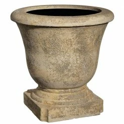 Classic Home & Garden 22 in. Natural Elegant Lava Stone Urn Planter