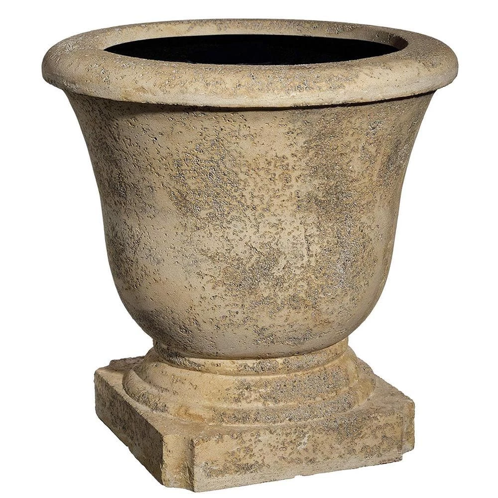 Classic Home & Garden 22 in. Natural Elegant Lava Stone Urn Planter 3 Classic Home & Garden 22 in. Natural Elegant Lava Stone Urn Planter
