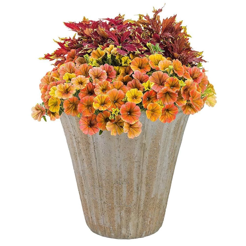 Classic Home & Garden 22 in. Natural Lava Stone Flower Pot Planter 6 Classic Home & Garden 22 in. Natural Lava Stone Flower Pot Planter - Image 4