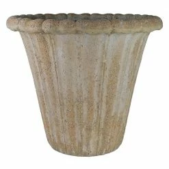 Classic Home & Garden 22 in. Natural Lava Stone Flower Pot Planter