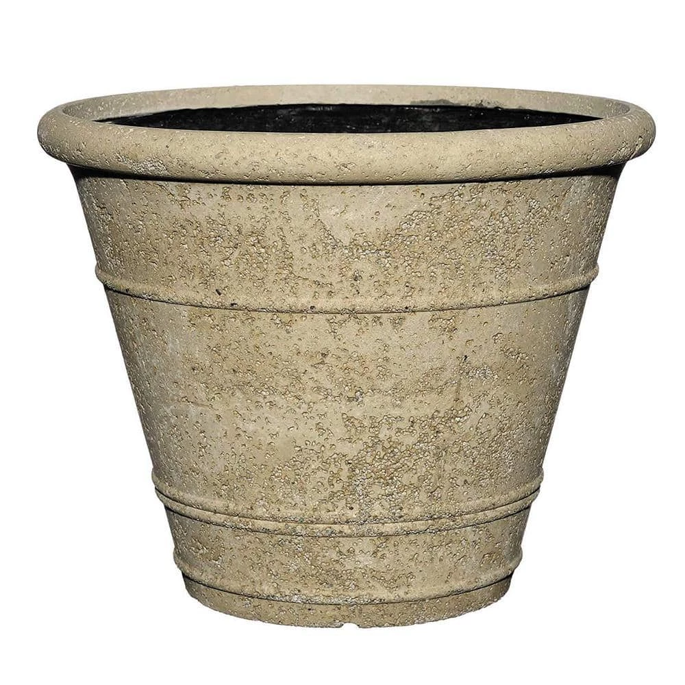 Classic Home & Garden 22 in. Anson Pot LavaStone Planter, Natural 3 Classic Home & Garden 22 in. Anson Pot LavaStone Planter, Natural