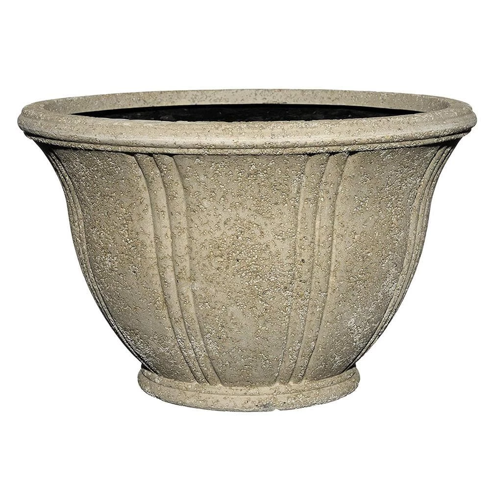 Classic Home & Garden 22 in. Natural Lava Stone Low Dorset Pot Planter 3 Classic Home & Garden 22 in. Natural Lava Stone Low Dorset Pot Planter