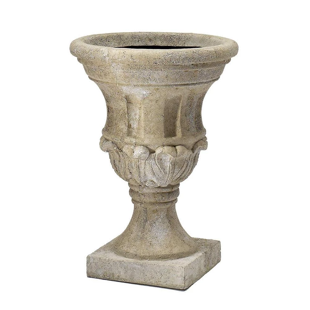 Classic Home & Garden 18 in. Natural Luzon Lava Stone Urn Planter 3 Classic Home & Garden 18 in. Natural Luzon Lava Stone Urn Planter