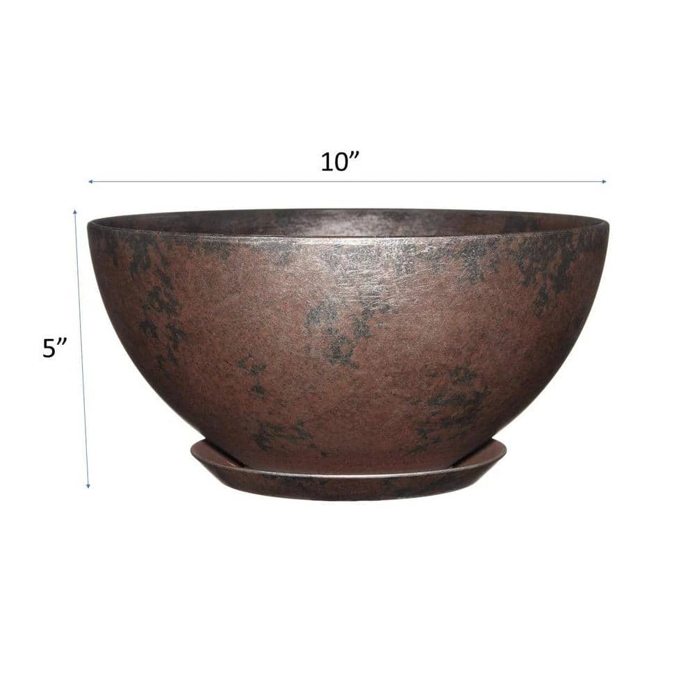 Classic Home & Garden 10 in. Northern Lights Rosie Bowl Resin Planter 6 Classic Home & Garden 10 in. Northern Lights Rosie Bowl Resin Planter - Image 4