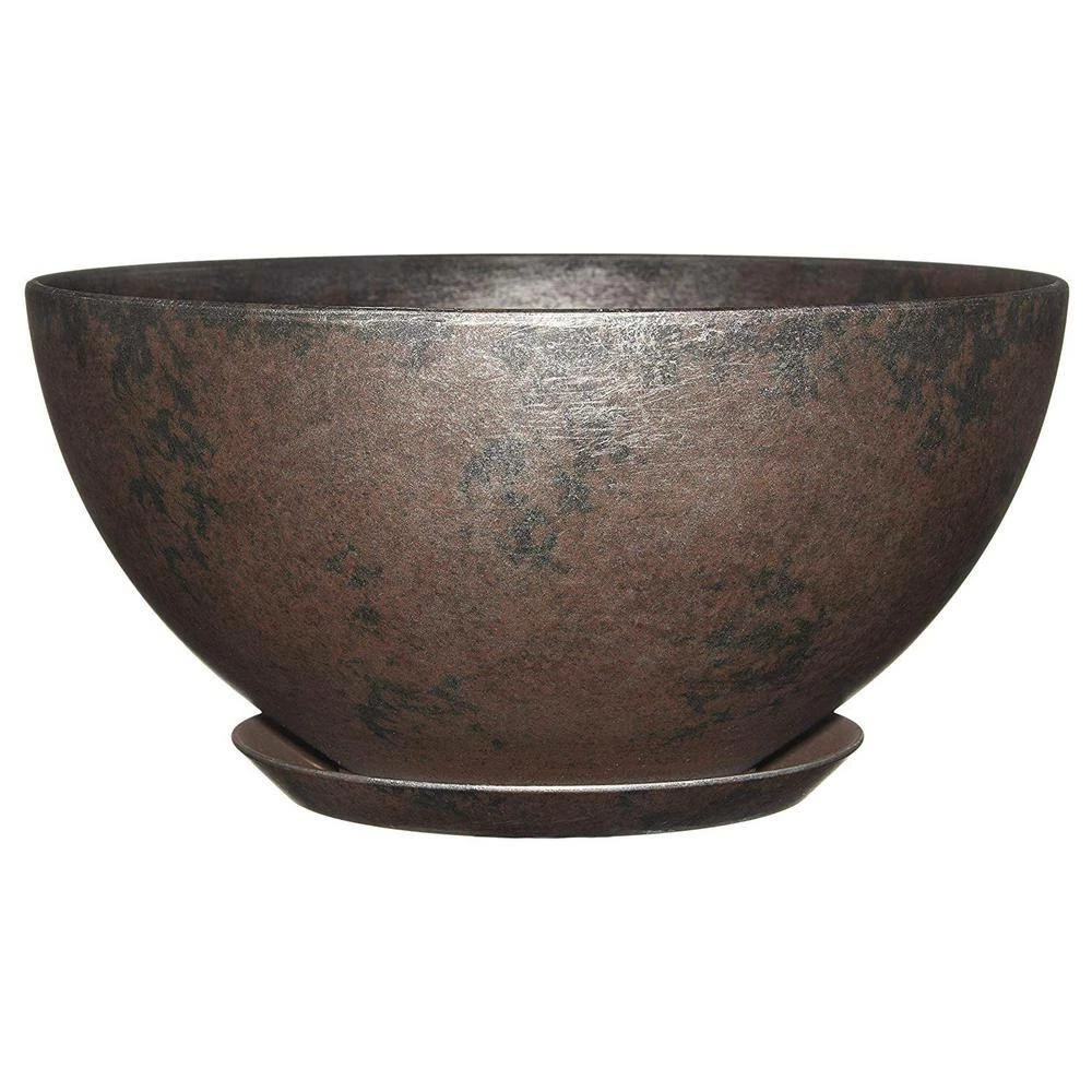 Classic Home & Garden 10 in. Northern Lights Rosie Bowl Resin Planter 4 Classic Home & Garden 10 in. Northern Lights Rosie Bowl Resin Planter - Image 2