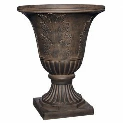 Classic Home & Garden Oakmont 21 in. Onyx Resin Urn