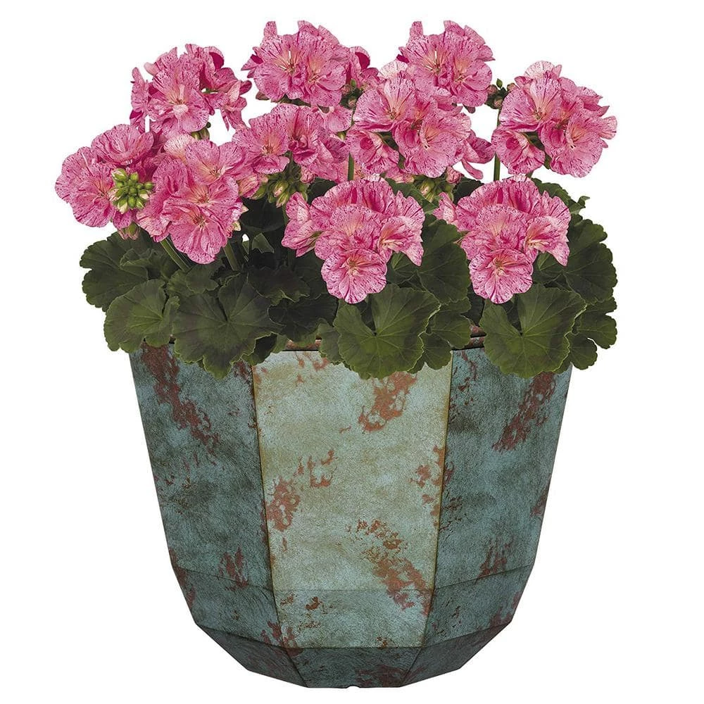 Classic Home & Garden 15 in. Patina Copper Shaina Resin Planter 5 Classic Home & Garden 15 in. Patina Copper Shaina Resin Planter - Image 3