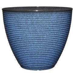 Classic Home & Garden 13 in. Perfect Blue Cali Resin Planter