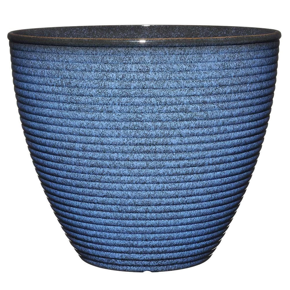 Classic Home & Garden 13 in. Perfect Blue Cali Resin Planter 3 Classic Home & Garden 13 in. Perfect Blue Cali Resin Planter