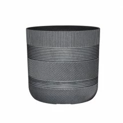 Classic Home & Garden Richmond 15 in. x 15 in. Raven Wash Resin Self-Watering Planter