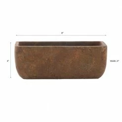 Classic Home & Garden 8 in. Rust Cement Dakota Trough Planter -Cheap Good Directions Store rust classic home garden plant pots 240001p 433 4f 1000