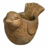 Classic Home & Garden Small Rust Cement Bird Planter