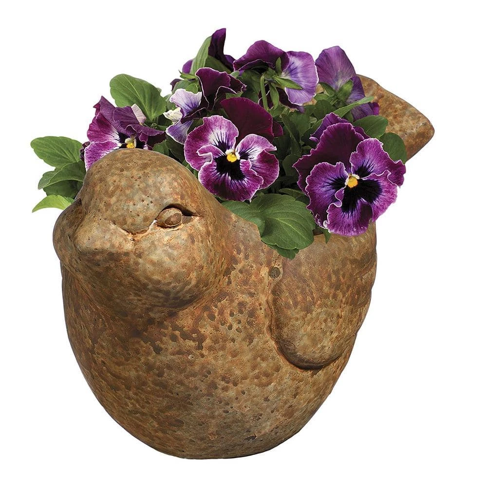 Classic Home & Garden Large Rust Cement Bird Planter 4 Classic Home & Garden Large Rust Cement Bird Planter - Image 2