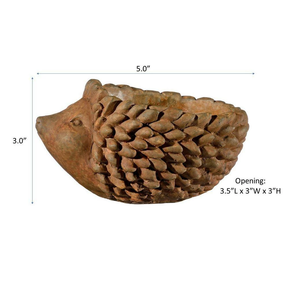 Classic Home & Garden Large Rust Cement Hedgehog Planter 5 Classic Home & Garden Large Rust Cement Hedgehog Planter - Image 3