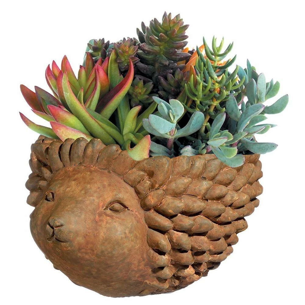 Classic Home & Garden Large Rust Cement Hedgehog Planter 4 Classic Home & Garden Large Rust Cement Hedgehog Planter - Image 2