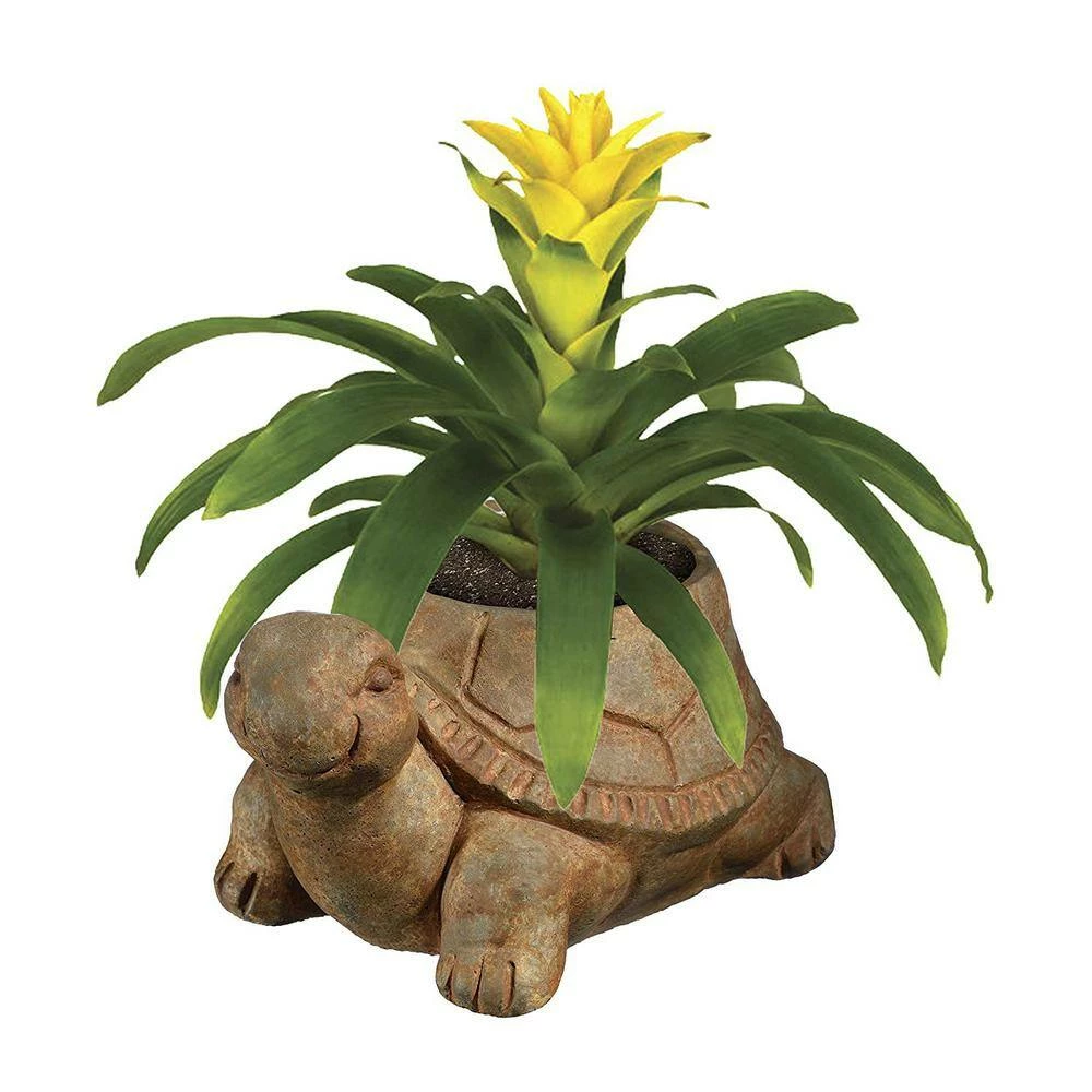 Classic Home & Garden Small Rust Cement Turtle Planter 4 Classic Home & Garden Small Rust Cement Turtle Planter - Image 2