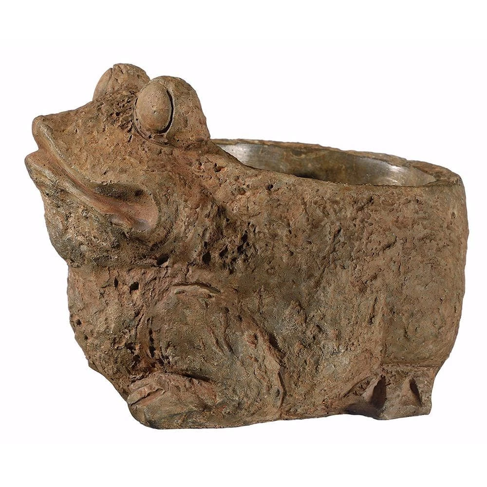Classic Home & Garden Large Rust Cement Frog Planter 5 Classic Home & Garden Large Rust Cement Frog Planter - Image 3