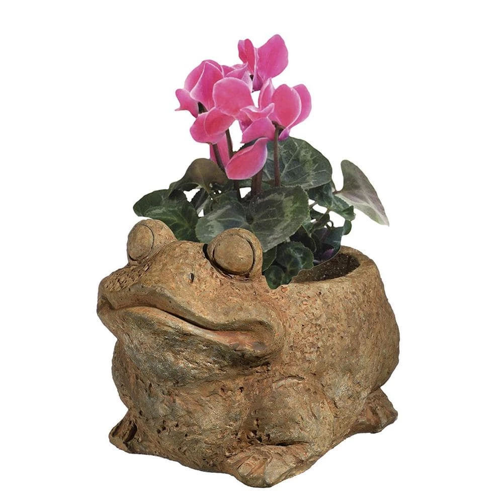 Classic Home & Garden Large Rust Cement Frog Planter 4 Classic Home & Garden Large Rust Cement Frog Planter - Image 2